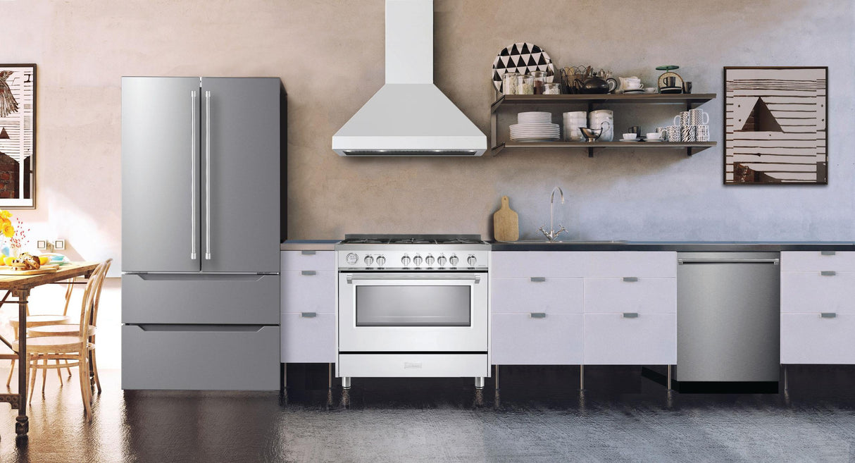 36" Designer Chimney Wall Hood- 600 CFM - 4 Speeds