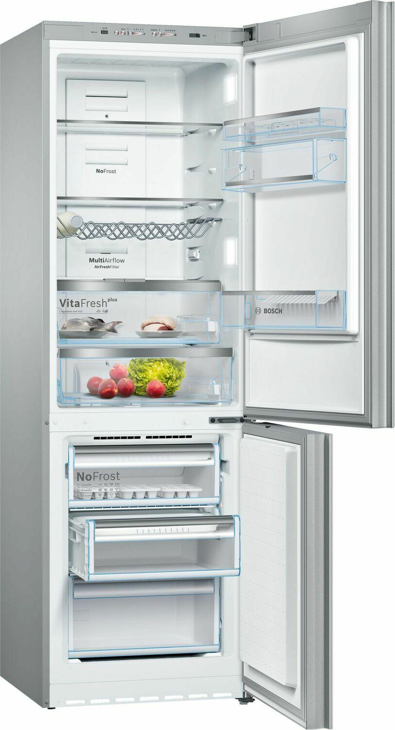 800 Series, Free-standing fridge-freezer-White Glass Door