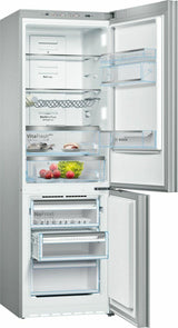 800 Series, Free-standing fridge-freezer-White Glass Door