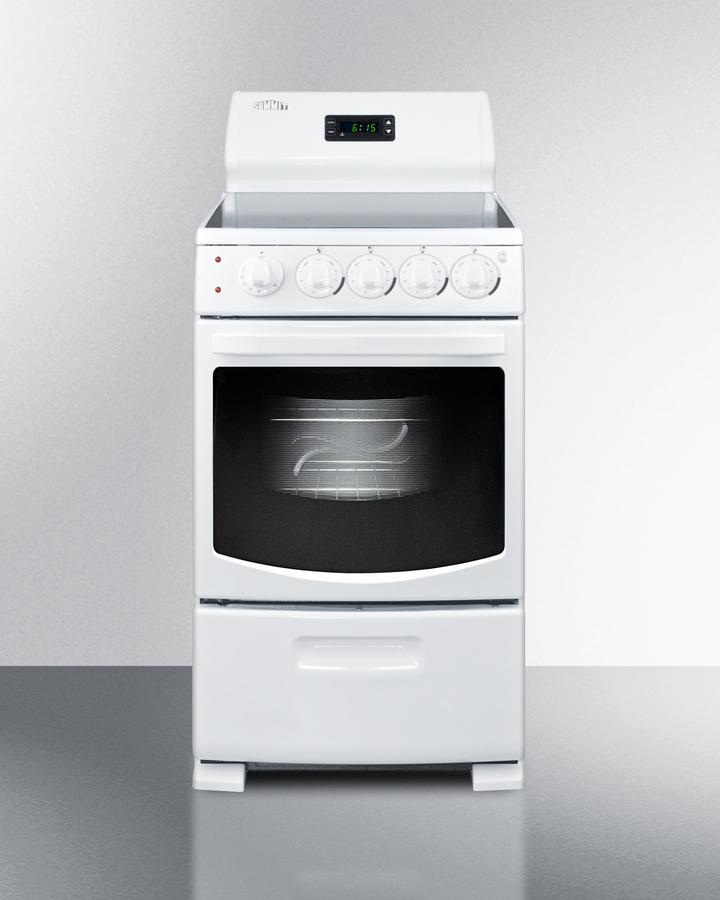 20" Wide Electric Smooth-top Range