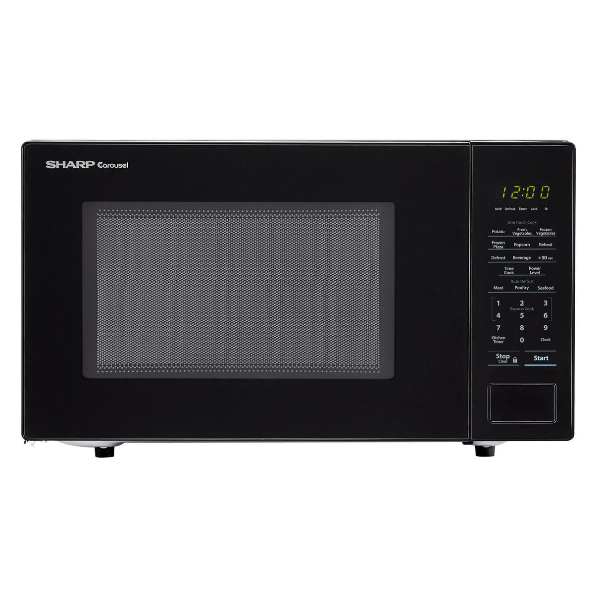 1.1 cu. ft. 1000W Sharp Countertop Black Microwave