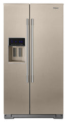 36-inch Wide Contemporary Handle Side-by-Side Refrigerator - 28 cu. ft. Fingerprint Resistant Sunset Bronze