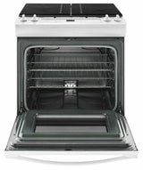 5.0 cu. ft. Front Control Gas Range with Cast-Iron Grates - White
