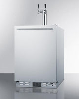 Outdoor Frost-free Beer Dispenser for Built-in Use, With Dual Tap System for Two 1/6 Kegs