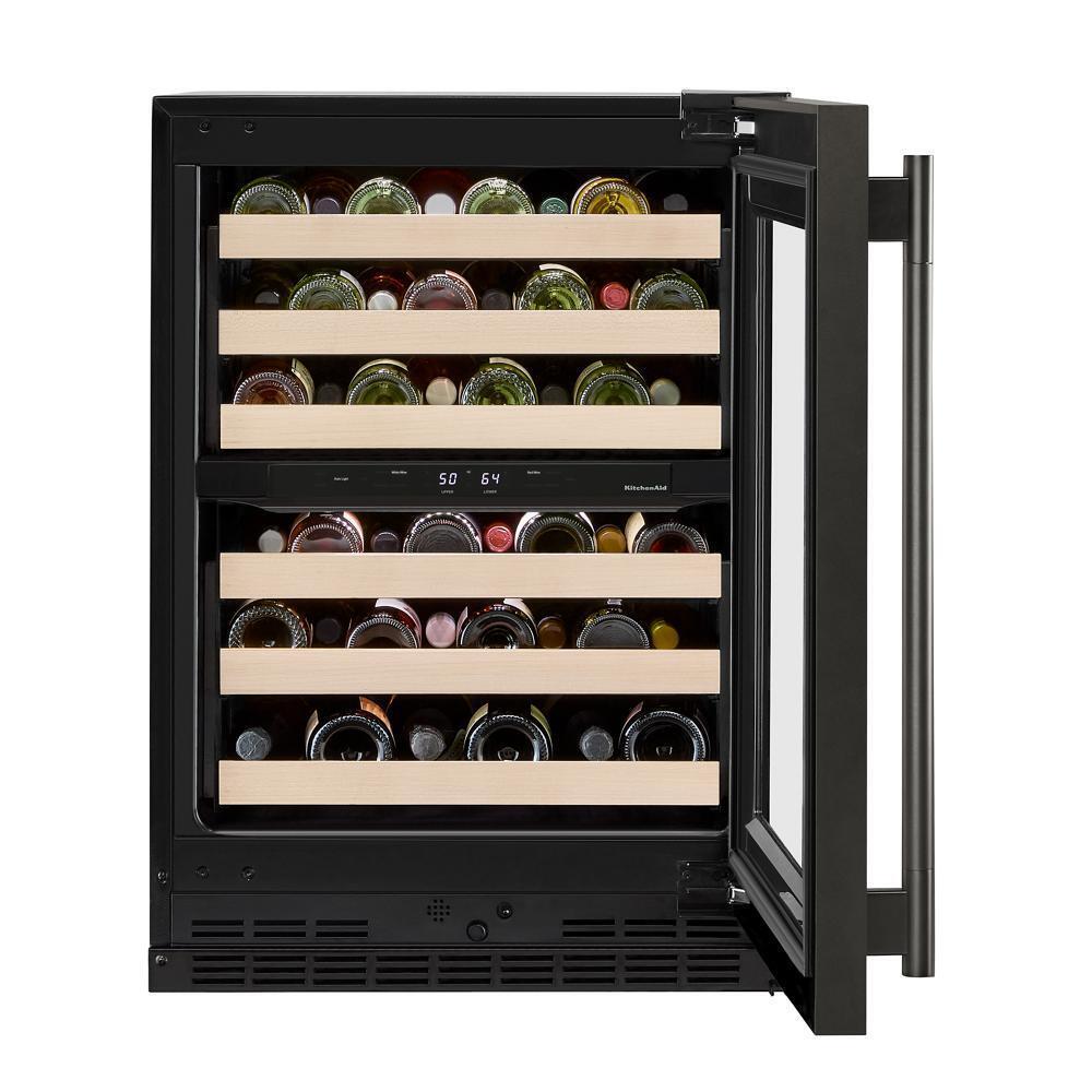 24" Undercounter Wine Cellar with Full-Extension Wood-Front Racks