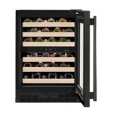 24" Undercounter Wine Cellar with Full-Extension Wood-Front Racks