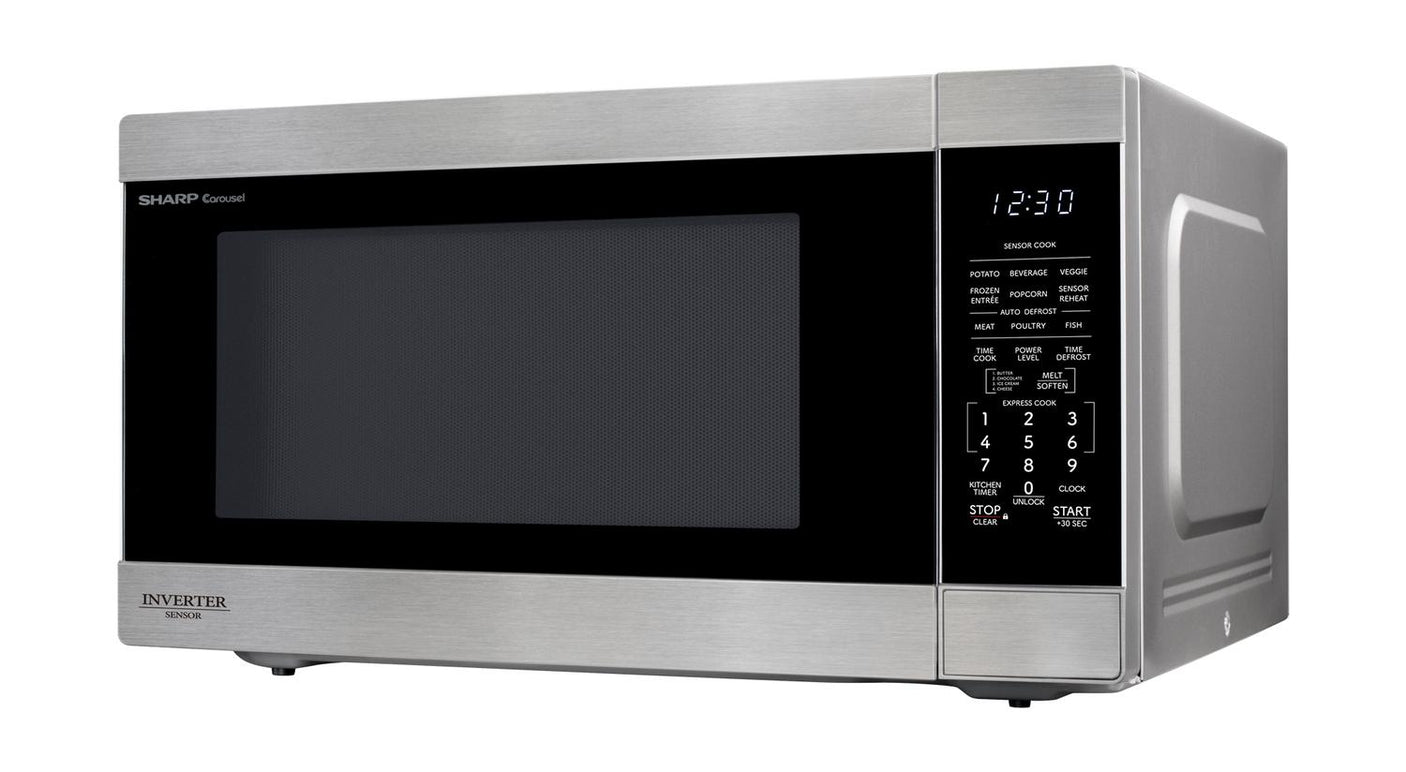 Sharp 2.2 cu. ft. 1200W Stainless Steel Countertop Microwave Oven with Inverter Technology