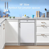 Midea 18" Front Control Dishwasher with Heated Dry