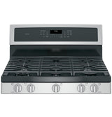 GE Profile™ 30" Smart Dual-Fuel Free-Standing Convection Range with Warming Drawer