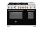 48" Master Series range - Electric oven - 6 aluminum burners