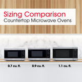 Sharp 1.1 cu. ft. 1100W Flatbed Countertop Microwave Oven with Inverter Technology