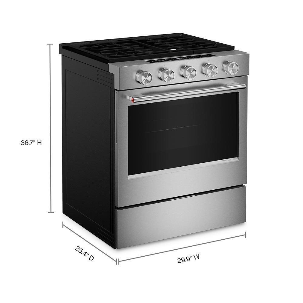 5.0 Cu. Ft. Smart Slide-in Gas Range with Convection Cooking Modes