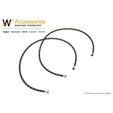 5' Braided washer fill hoses with 2 female connections - 2 pack