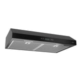 Broan® Glacier 36-Inch Convertible Under-Cabinet Range Hood, 450 Max Blower CFM, Black