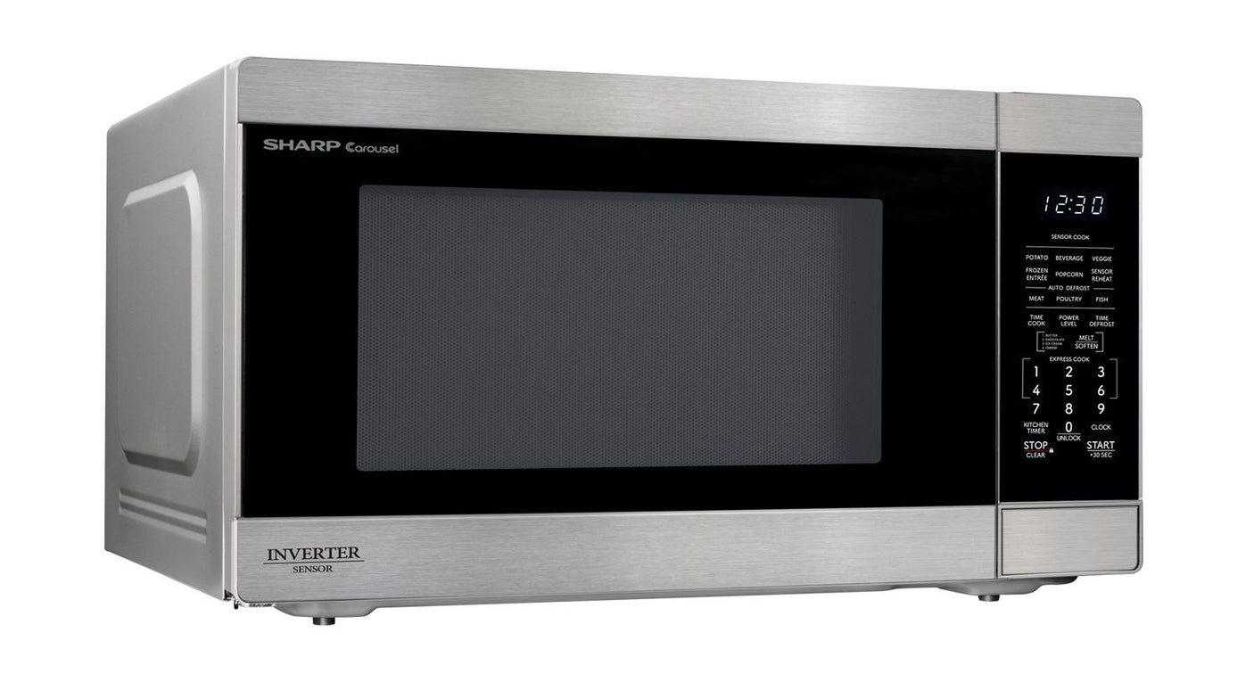 Sharp 2.2 cu. ft. 1200W Stainless Steel Countertop Microwave Oven with Inverter Technology
