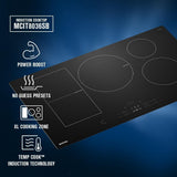 36-Inch Wide Induction Cooktop with Power Boost