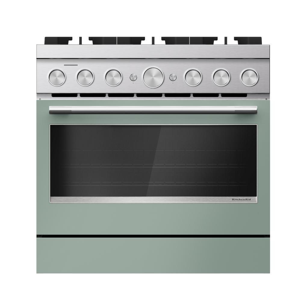 36-Inch 6 Burner Commercial-Style Dual Fuel Range with No Preheat Air Fry Mode