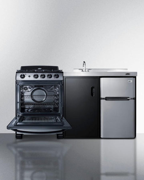 63" Wide All-in-one Kitchenette With Gas Range