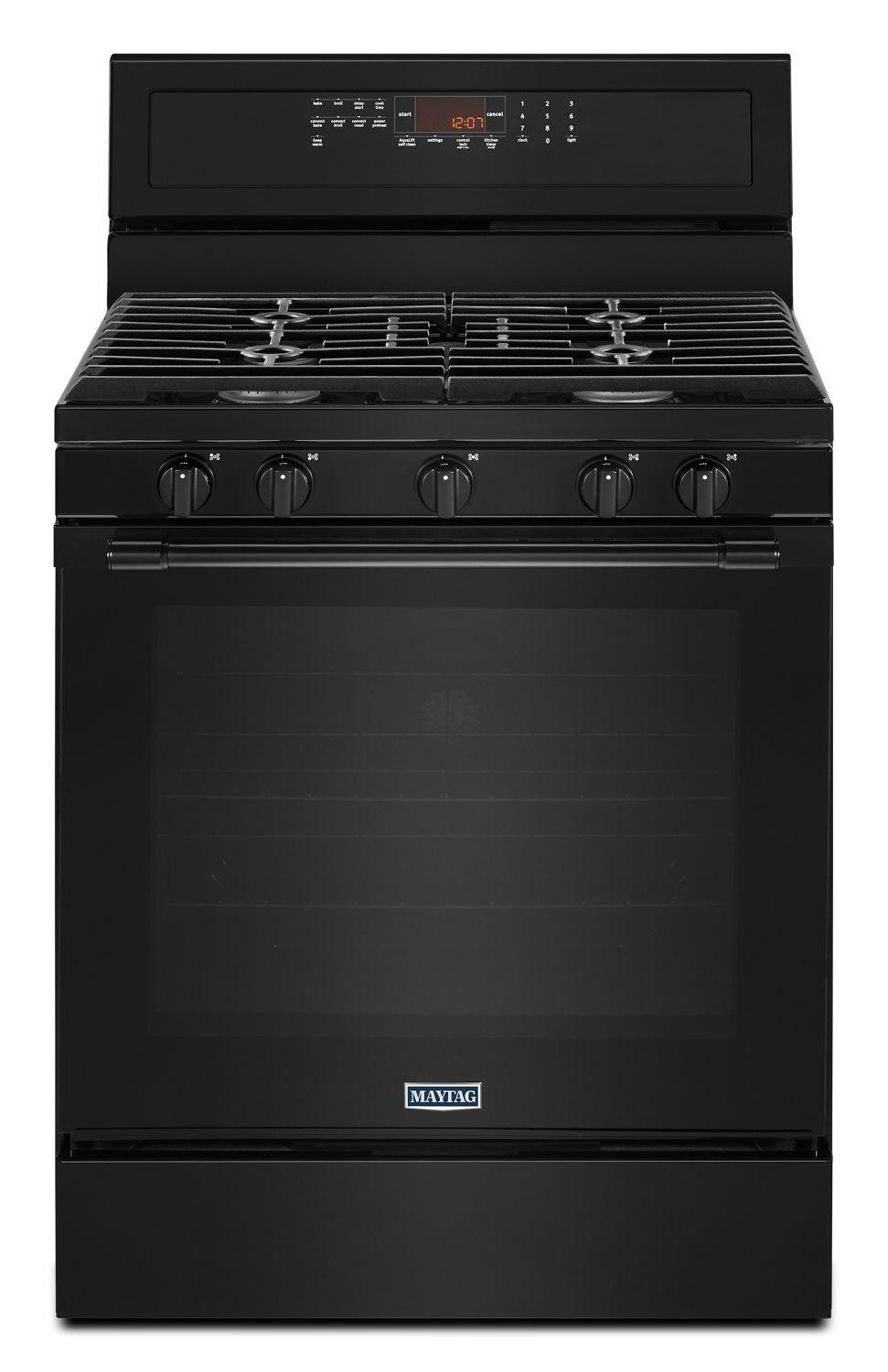 30-Inch Wide Gas Range With True Convection And Power Preheat - 5.8 Cu. Ft. Black