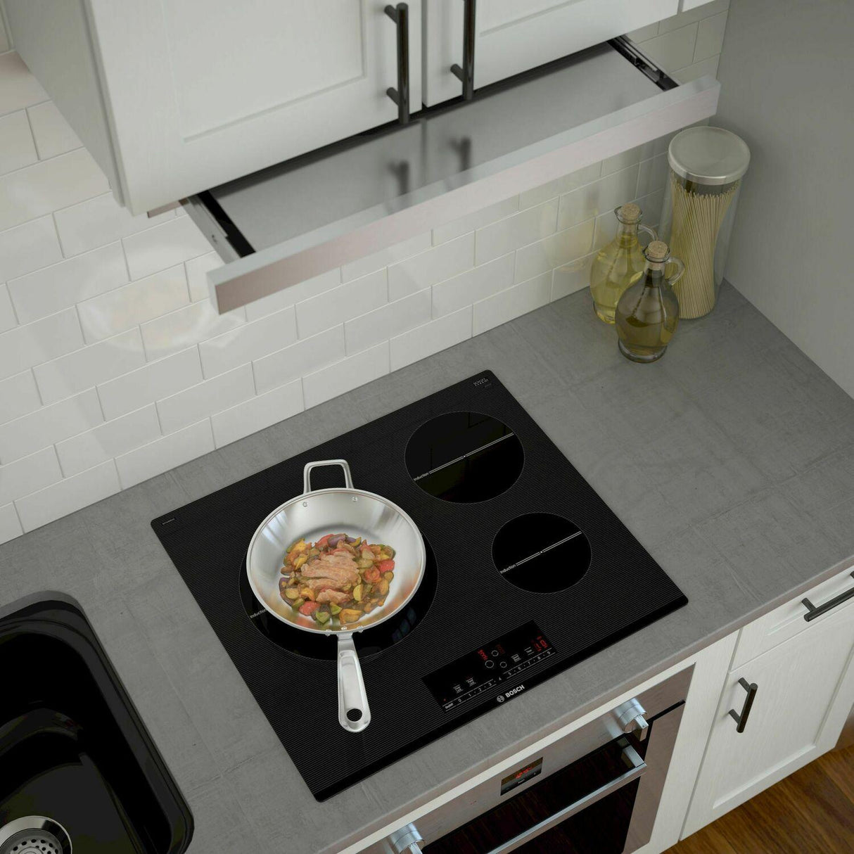 500 Series Induction Cooktop 24'' Black, surface mount without frame NIT5469UC