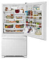 33-Inch Wide Bottom Mount Refrigerator - 22 Cu. Ft. White