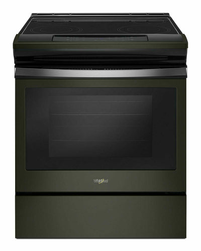 4.8 cu. ft. Guided Electric Front Control Range With The Easy-Wipe Ceramic Glass Cooktop - Black Stainless
