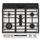30 in. 5 Burner 6.1 cu. ft. Slide-in Gas Range with True European Convection