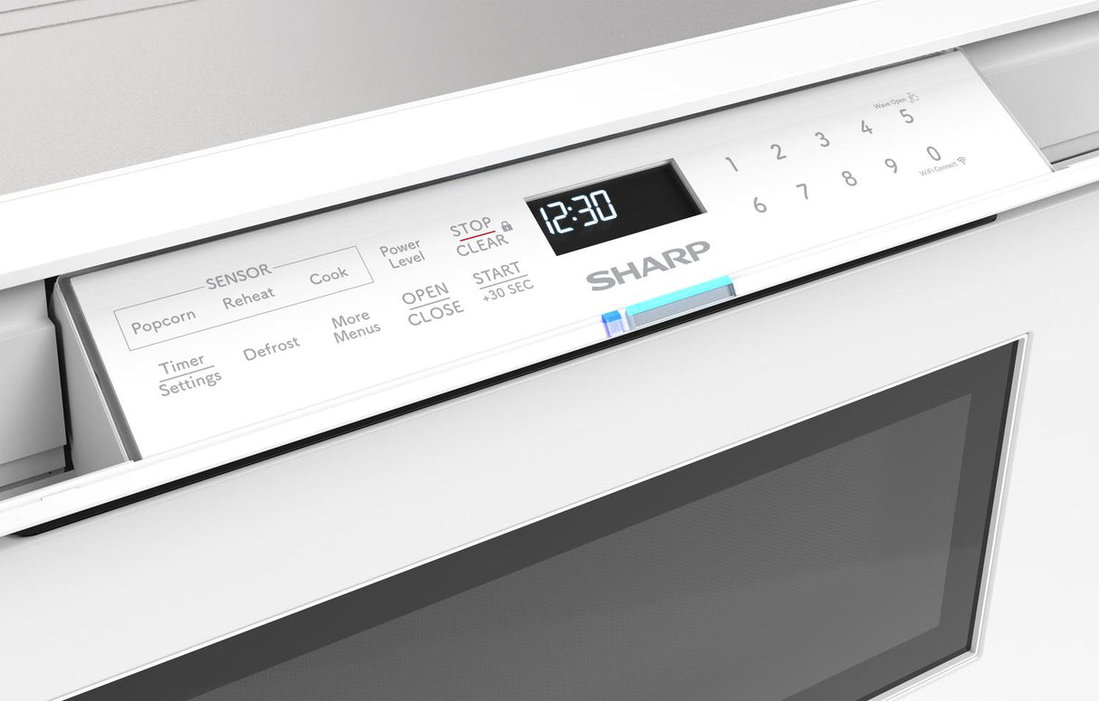 Sharp 24 in. 1.2 cu. ft. Deco Series Built-In Smart Microwave Drawer™ Oven with Easy Wave Open in White