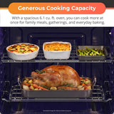 30 in. 5 Burner 6.1 cu. ft. Slide-in Gas Range with True European Convection