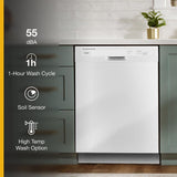 Heavy-Duty Dishwasher with 1-Hour Wash Cycle