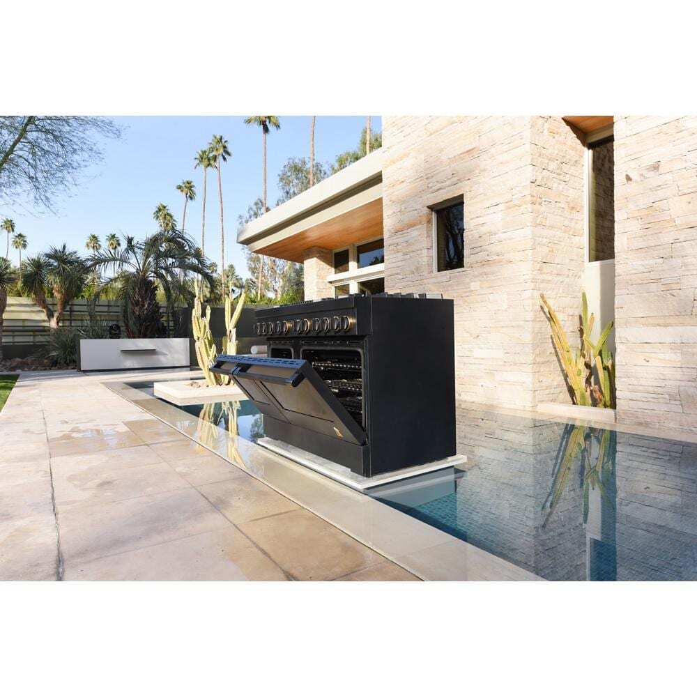 Smoke & Brass By JennAir® 48" Dual-Fuel Professional-Style Range