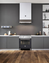 30 inch Dual Fuel, 5 Burners, Electric Oven Nero Matt