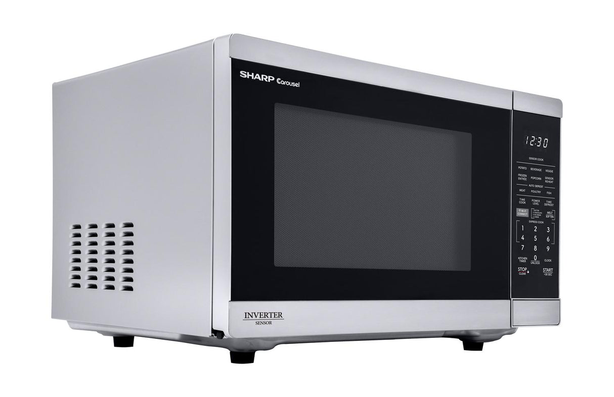 Sharp 1.4 cu. ft. 1100W Smart Stainless Steel Microwave Oven with Inverter Technology