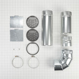 4-way internal dryer vent kit for Left, Right, and Bottom venting, compatible with WE/GD94/95/97HEX & ME/GD6000/7000X models.