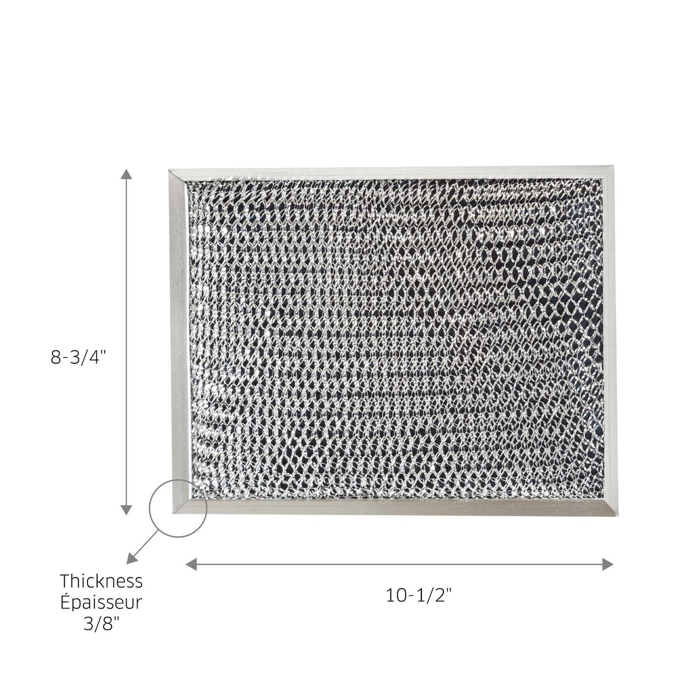 Broan-NuTone® Genuine Replacement Charcoal Filter for Ductless Range Hoods, 8-3/4" x 10-1/2", Fits Select Models