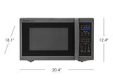 1.4 cu. ft. 1100W Sharp Black Stainless Steel Countertop Microwave Oven