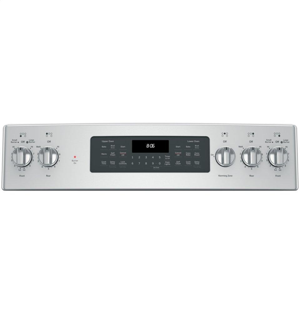 GE® 30" Free-Standing Electric Double Oven Convection Range