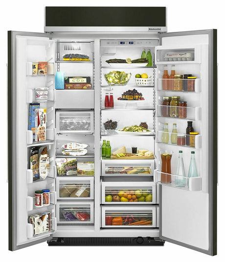 25.5 cu. ft 42-Inch Width Built-In Side by Side Refrigerator with PrintShield™ Finish - Black Stainless