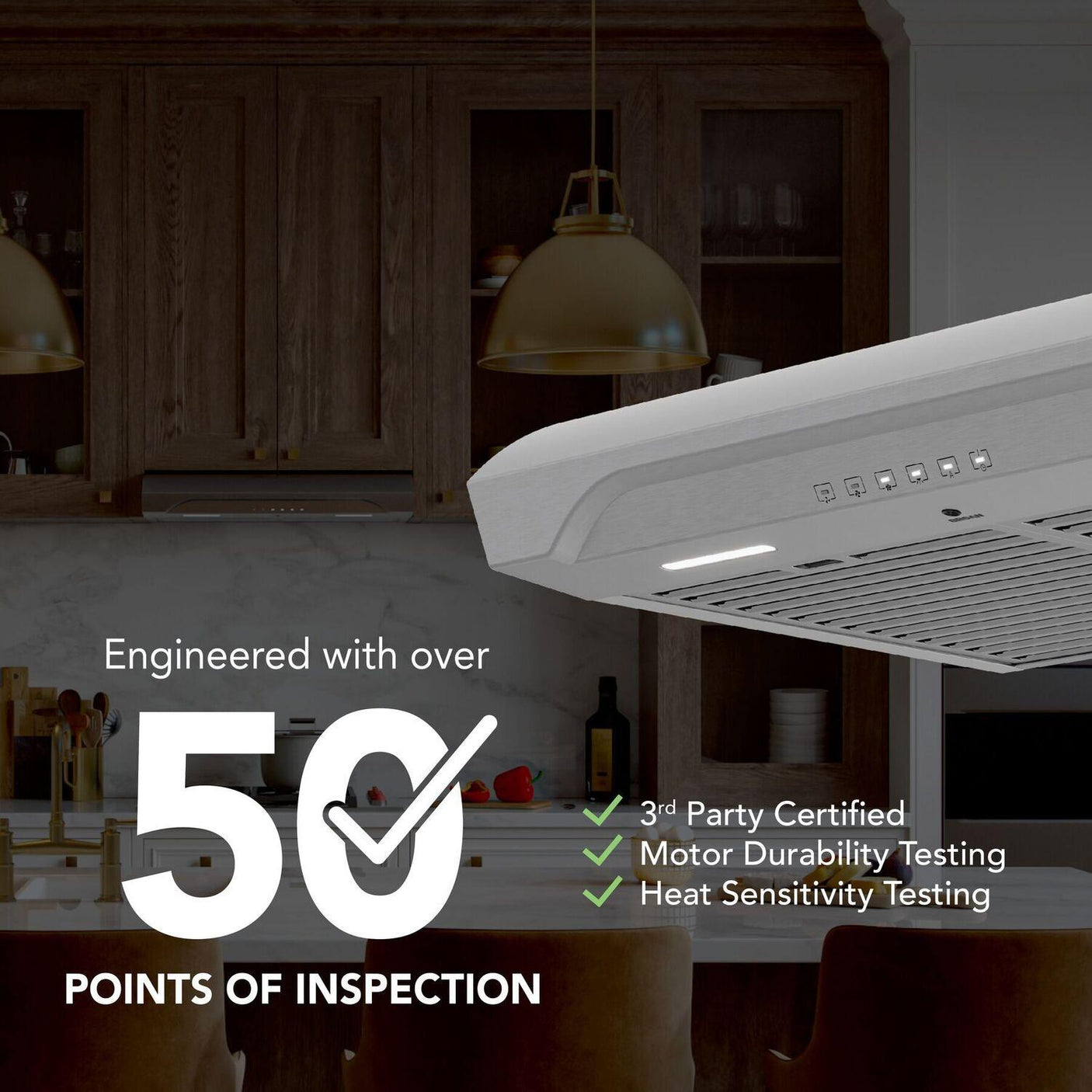 Alta 30-Inch 640 MAX Blower CFM 0.8 Sones Stainless Steel Range Hood