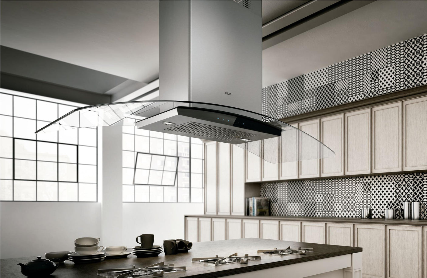 CINGOLI Island Range Hood 36" wide - 600CFM
