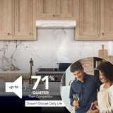 Alta 30-Inch 490 MAX Blower CFM 1.0 Sones White Range Hood