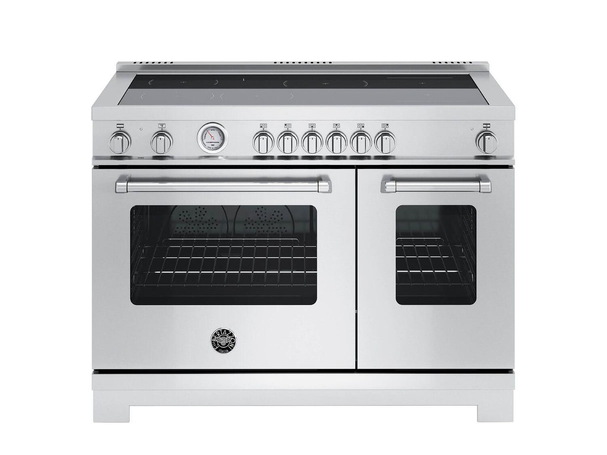 48 inch Induction Range, 6 Heating Zones, Electric Oven Stainless Steel