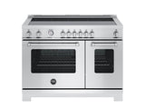 48 inch Induction Range, 6 Heating Zones, Electric Oven Stainless Steel