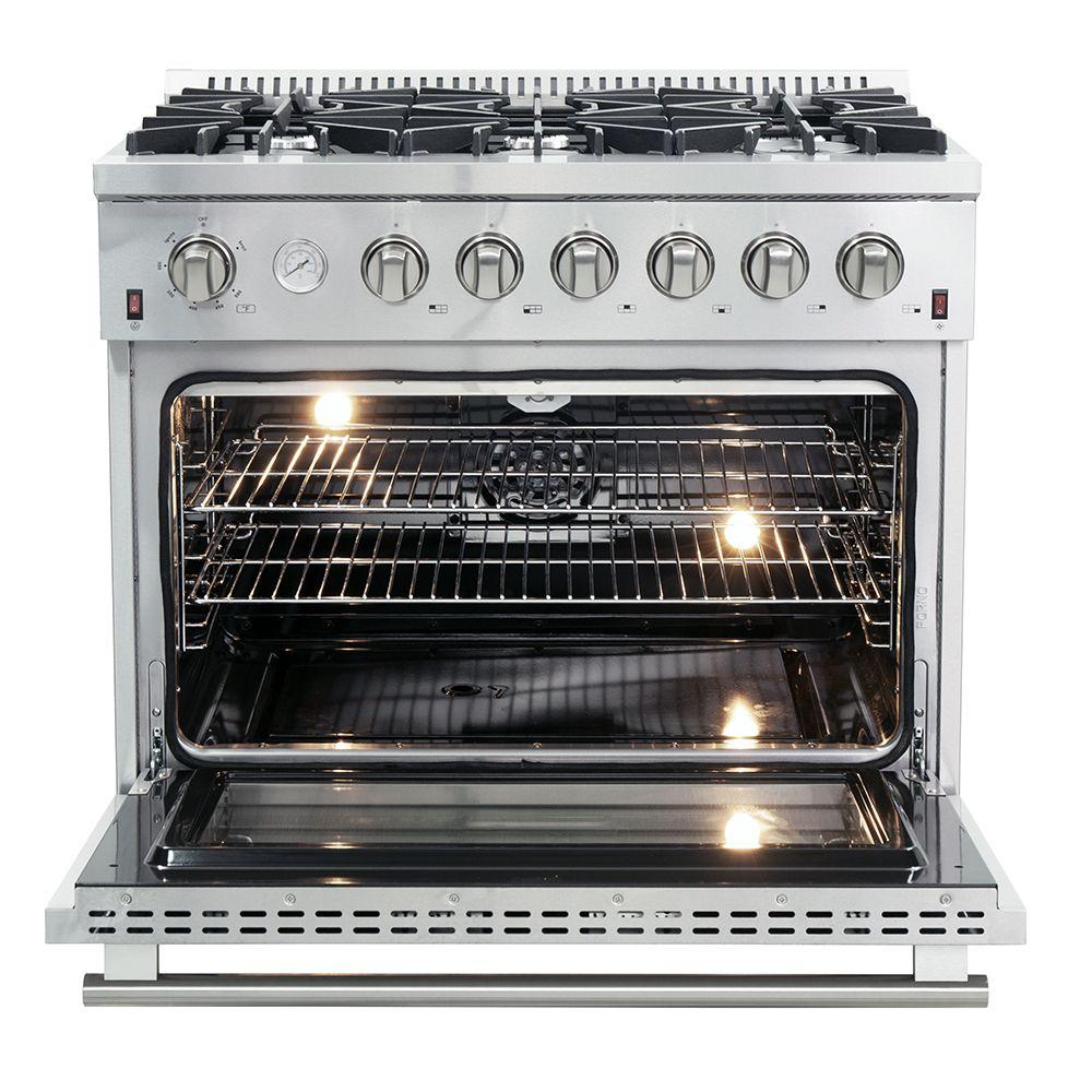 Forno - Silver Professional 36" Freestanding Gas Range