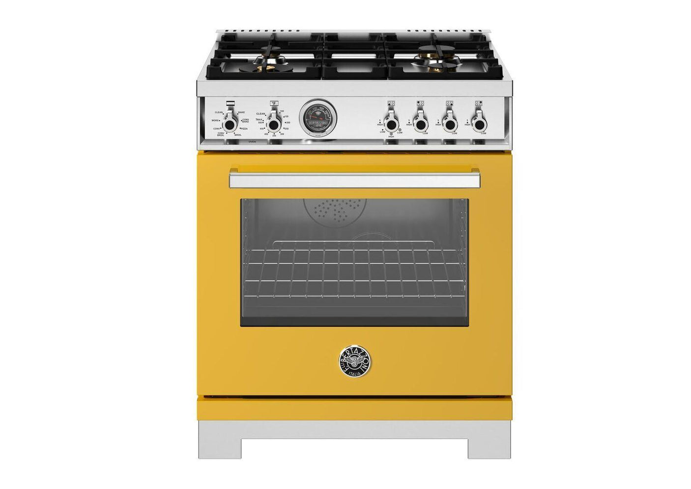 30" Professional Range Dual Fuel Self Clean Giallo Yellow