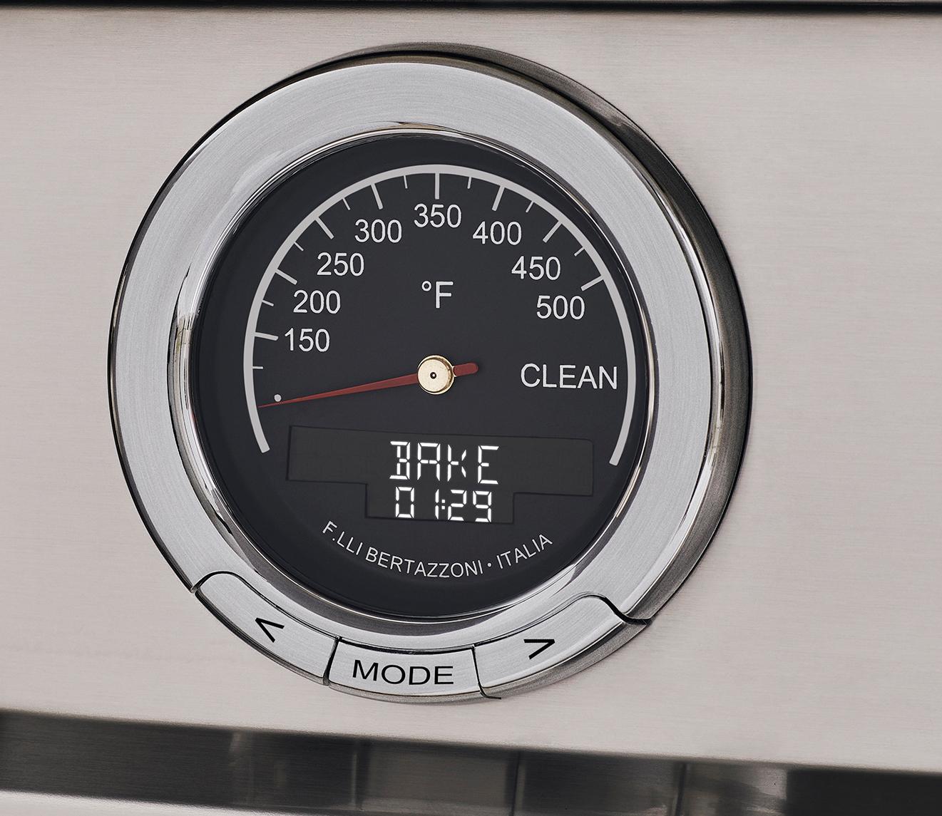 36" Professional Series range - Electric self clean oven - 6 brass burners