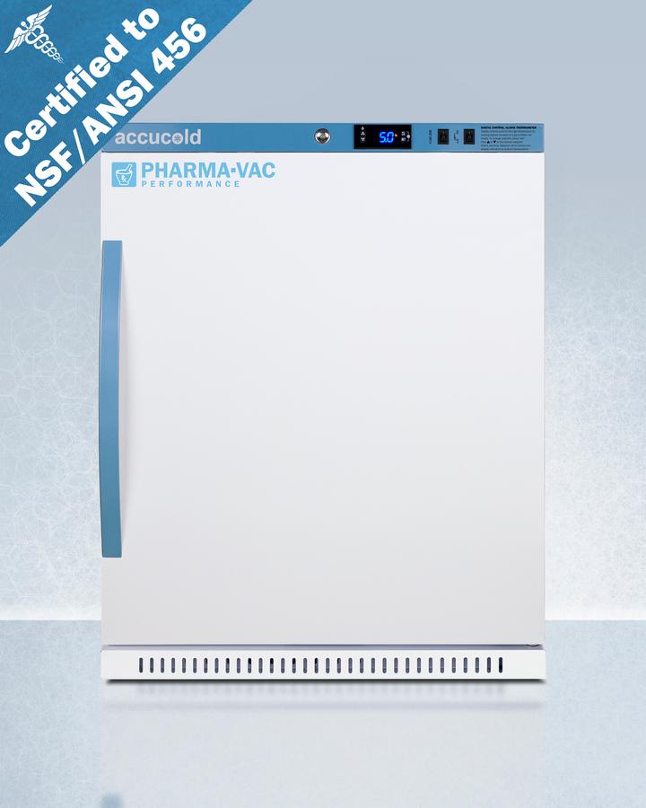 6 CU.FT. ADA Height Vaccine Refrigerator, Certified To Nsf/ansi 456 Vaccine Storage Standard