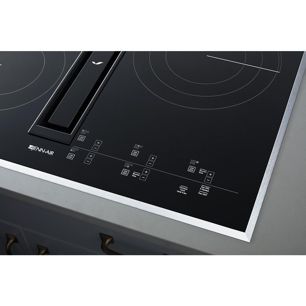 36" Oblivion Glass Electric Radiant Downdraft Cooktop with Tap Touch Controls