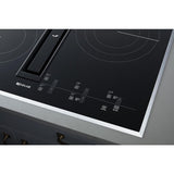 36" Oblivion Glass Electric Radiant Downdraft Cooktop with Tap Touch Controls