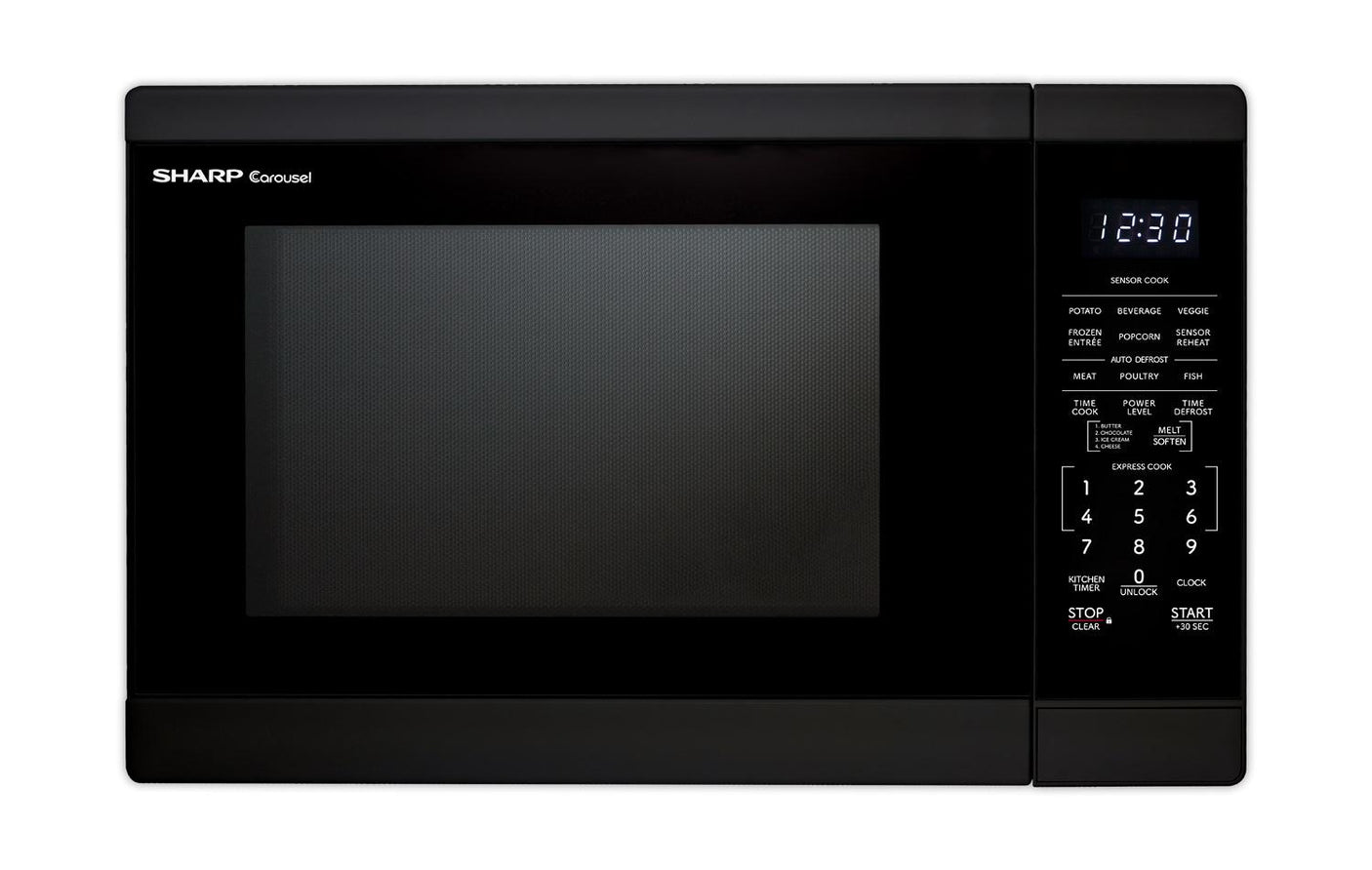 Sharp 1.4 cu. ft. 1100W Black Countertop Microwave Oven